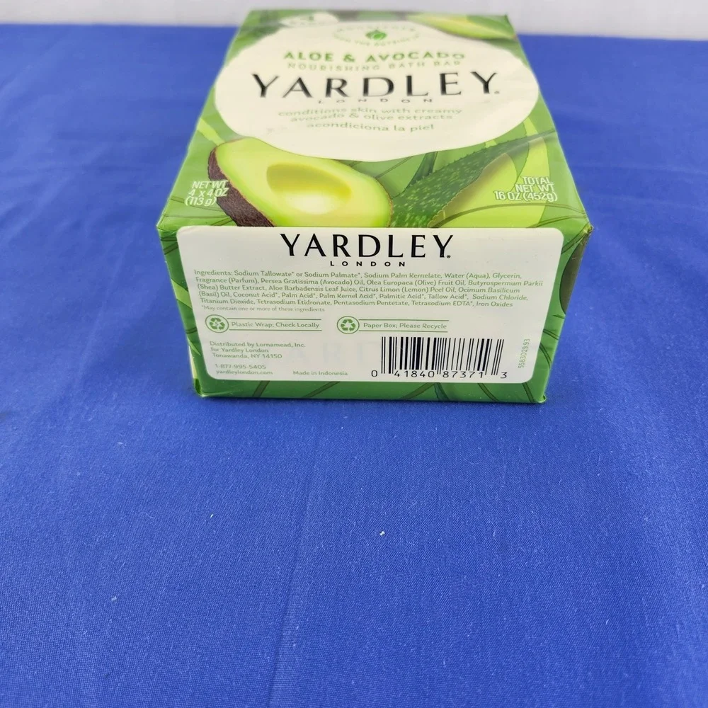 4‎ Yardley London Nourishing Bath Soap Bar Aloe & Avocado Conditions Skin with C